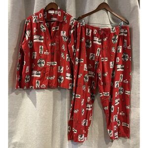 Intimate Essentials Fishing Nature Flannel‎ Pajamas Size 1X